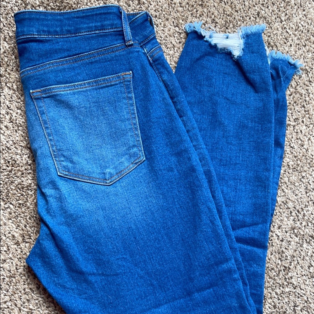 Loft Curvy Skinny Crop Jeans